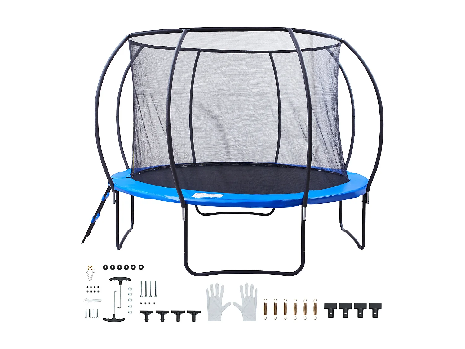 Trampoline Récréatif D'Extérieur SucceBuy, 305 cm pour Enfants avec Filet de Sécurité