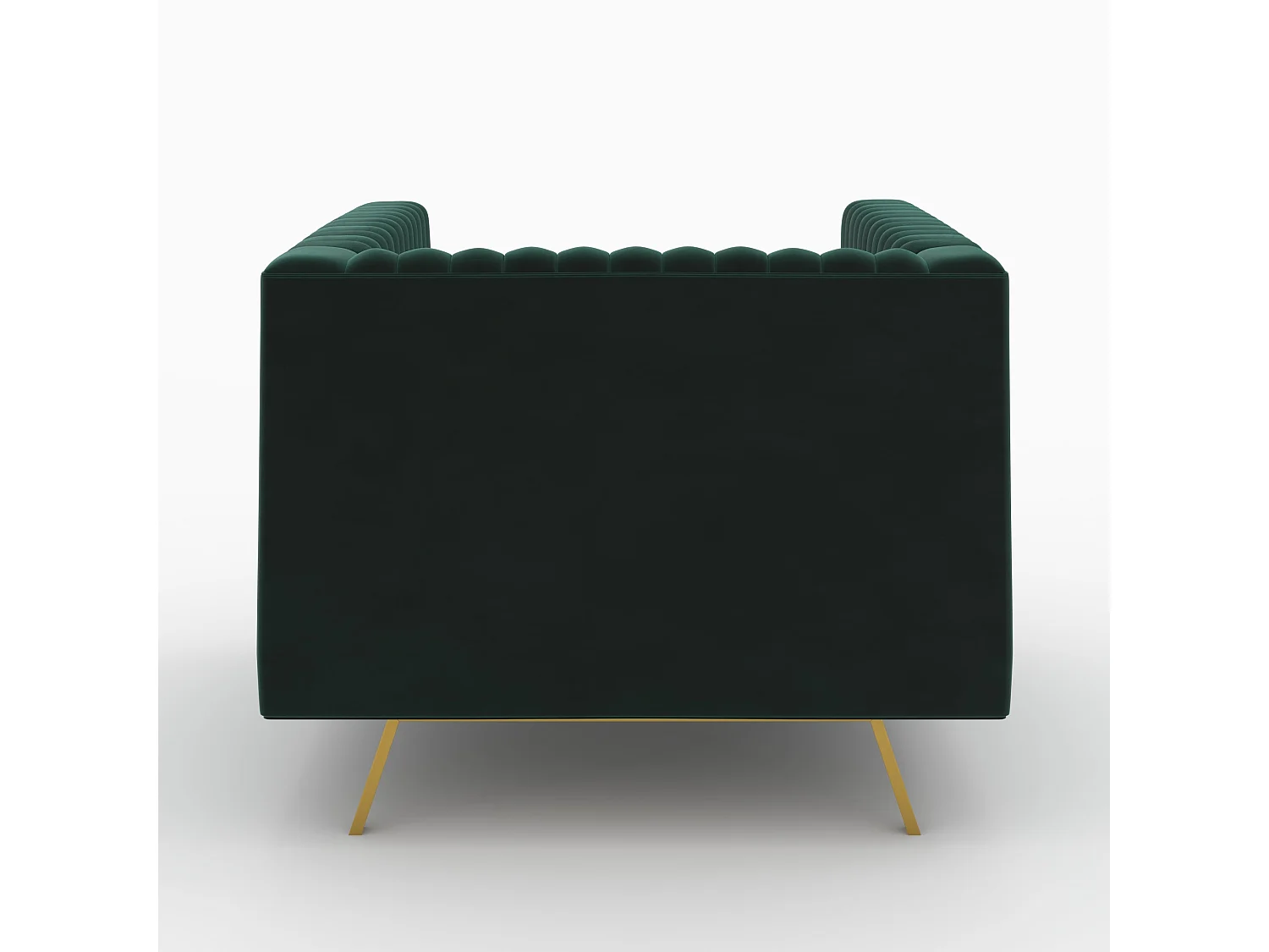 Ensemble canapé et fauteuil en velours vert 3 places - Gatsby