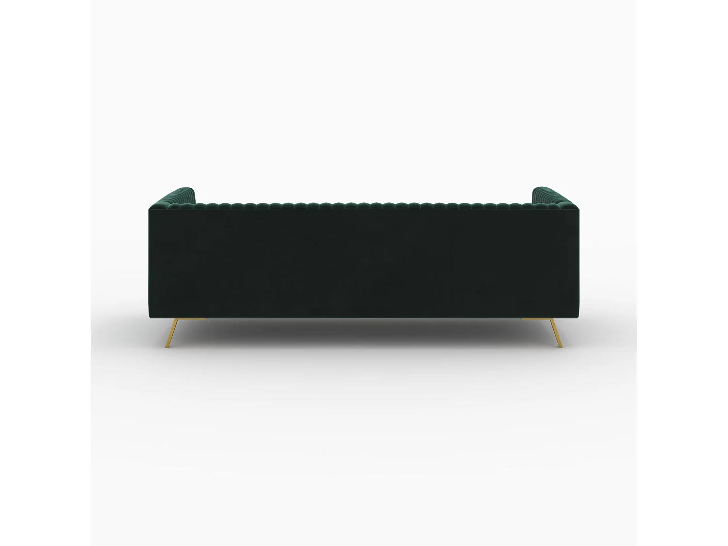 Ensemble canapé et fauteuil en velours vert 3 places - Gatsby