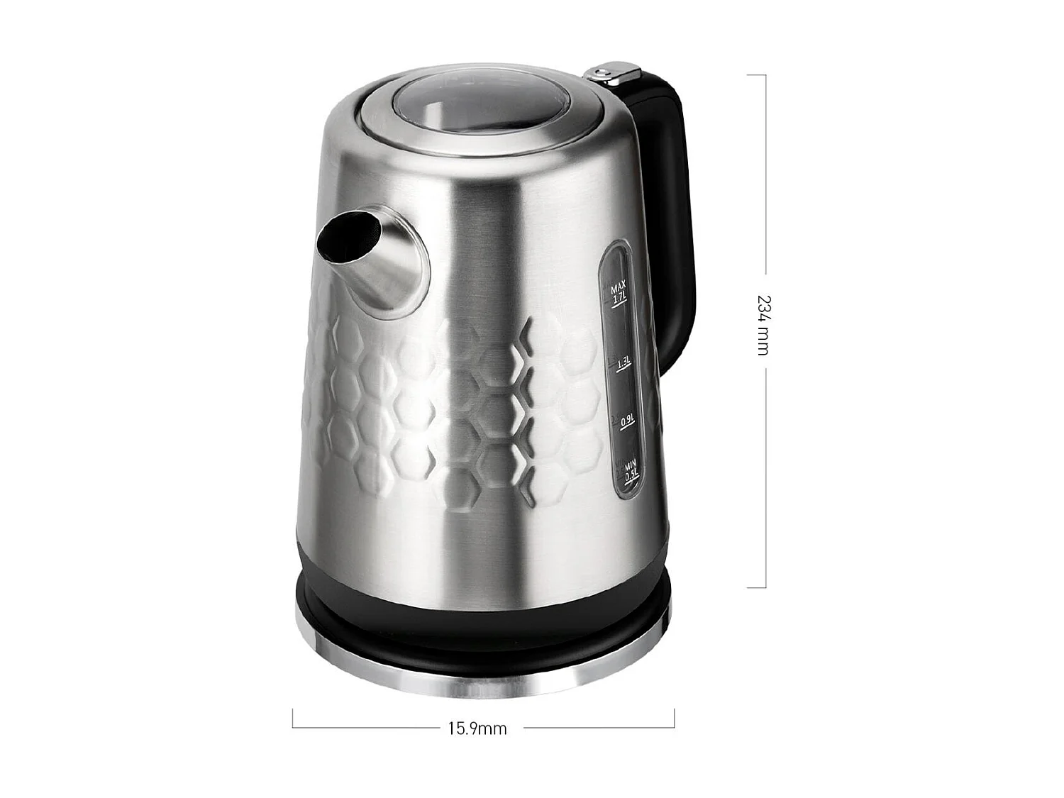 Bouilloire électrique en inox 1,7L