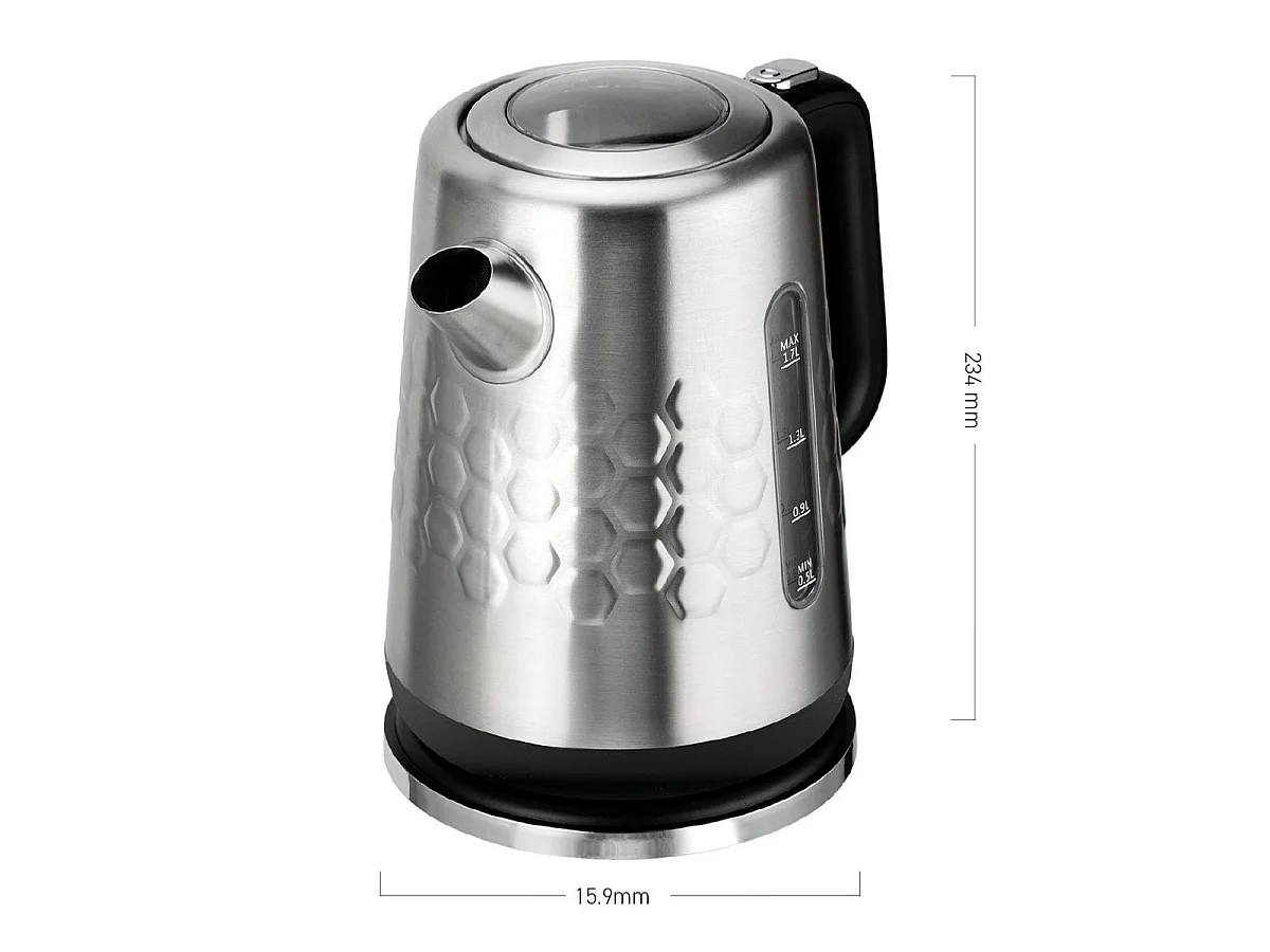 Bouilloire électrique en inox 1,7L
