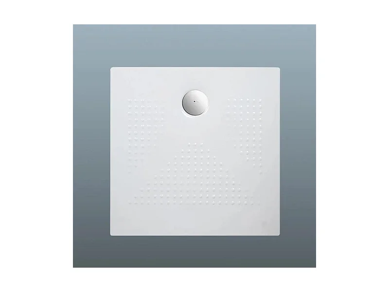 "Denver" quadratische Duschwanne in glänzendem Weiß aus dünner, rutschfester Keramik 90x90h cm