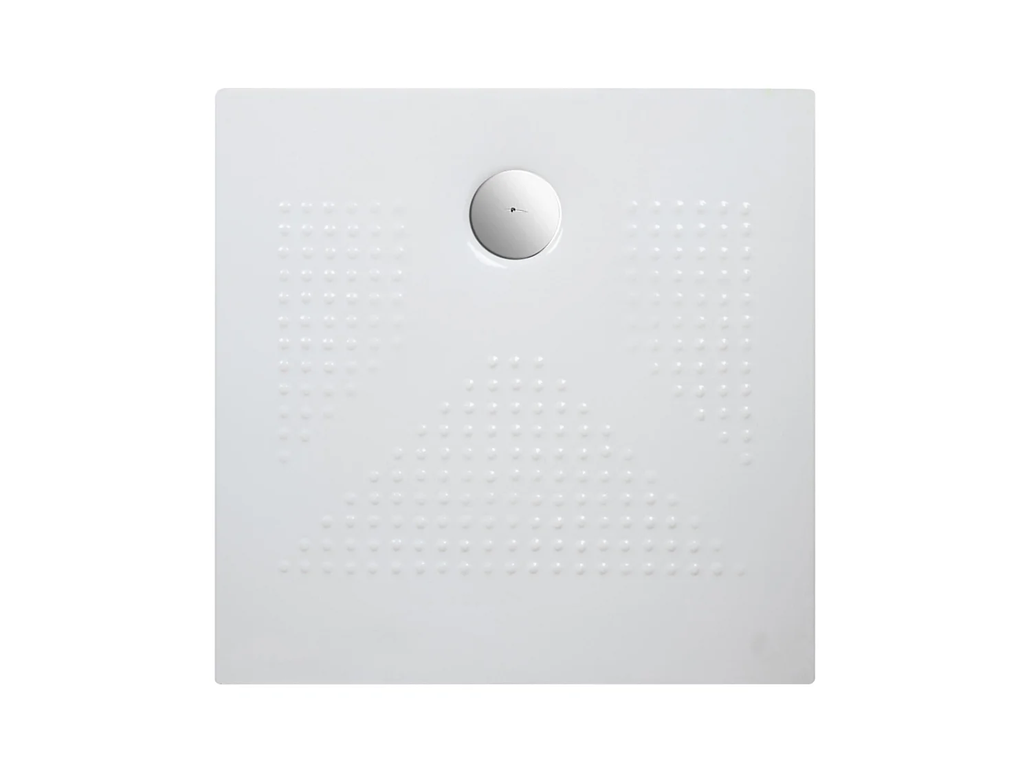 "Denver" quadratische Duschwanne in glänzendem Weiß aus dünner, rutschfester Keramik 90x90h cm