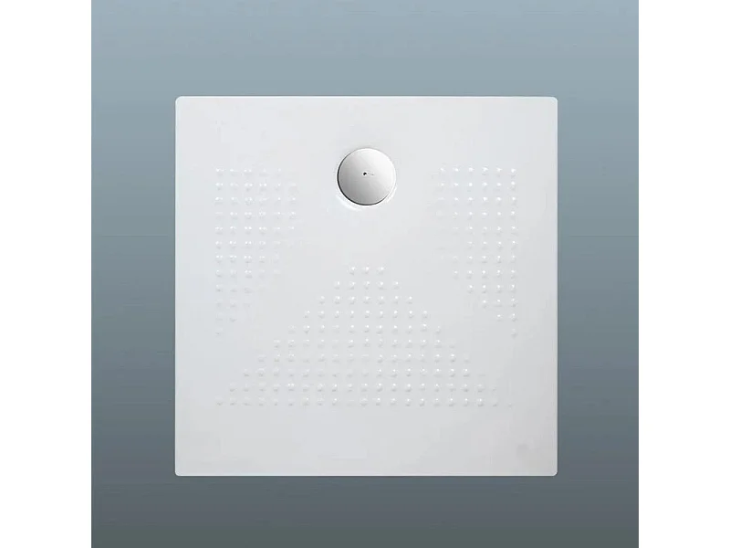 Base de duche quadrada "Denver" branca brilhante em cerâmica fina antiderrapante 90x90h cm