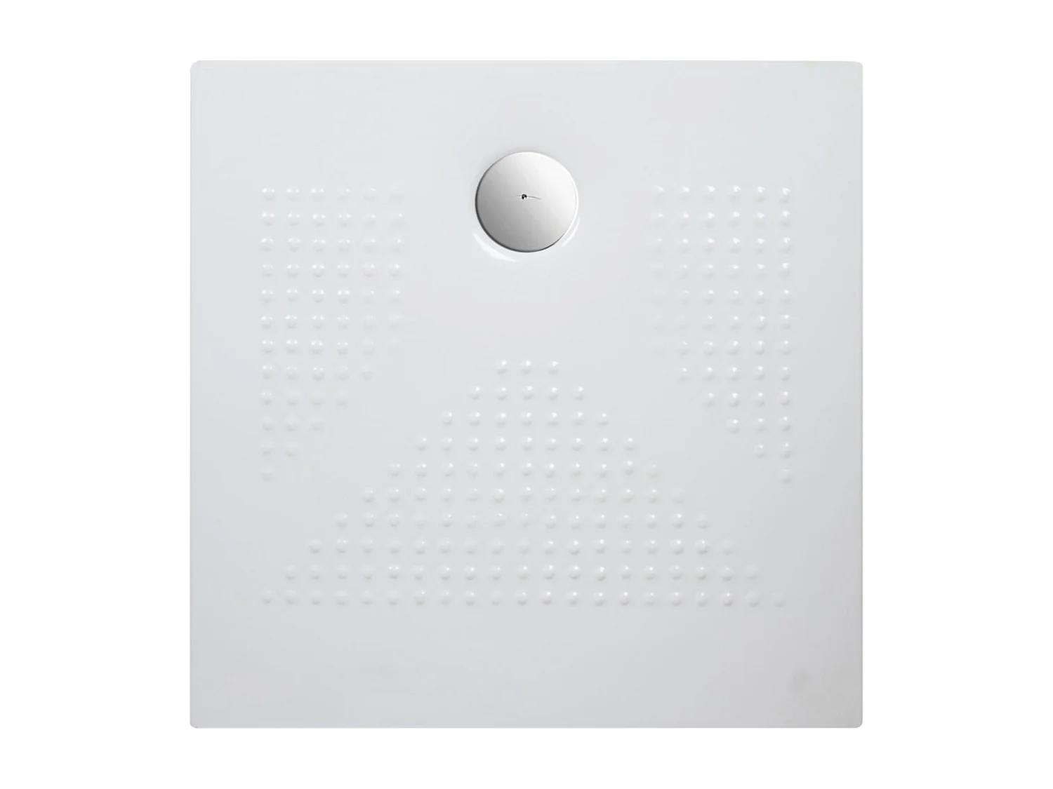 Base de duche quadrada "Denver" branca brilhante em cerâmica fina antiderrapante 90x90h cm