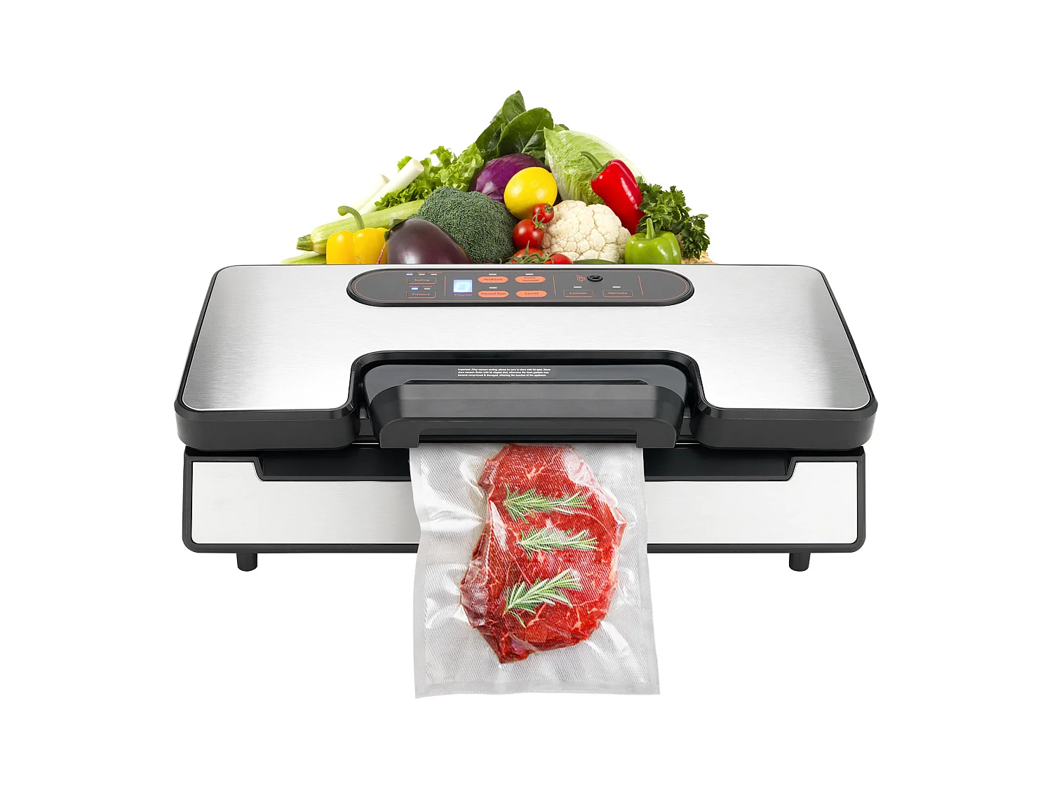 Machine sous Vide SucceBuy Machine à Emballer sous Vide, Économiseur de Conservation des Aliments 90 kPa avec Sacs Scellés