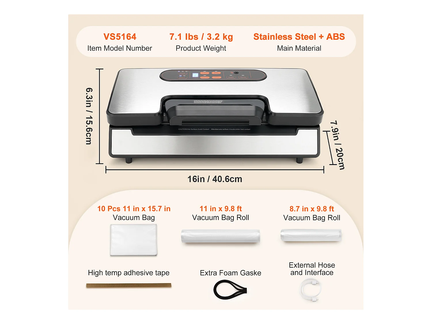 Machine sous Vide SucceBuy Machine à Emballer sous Vide, Économiseur de Conservation des Aliments 90 kPa avec Sacs Scellés