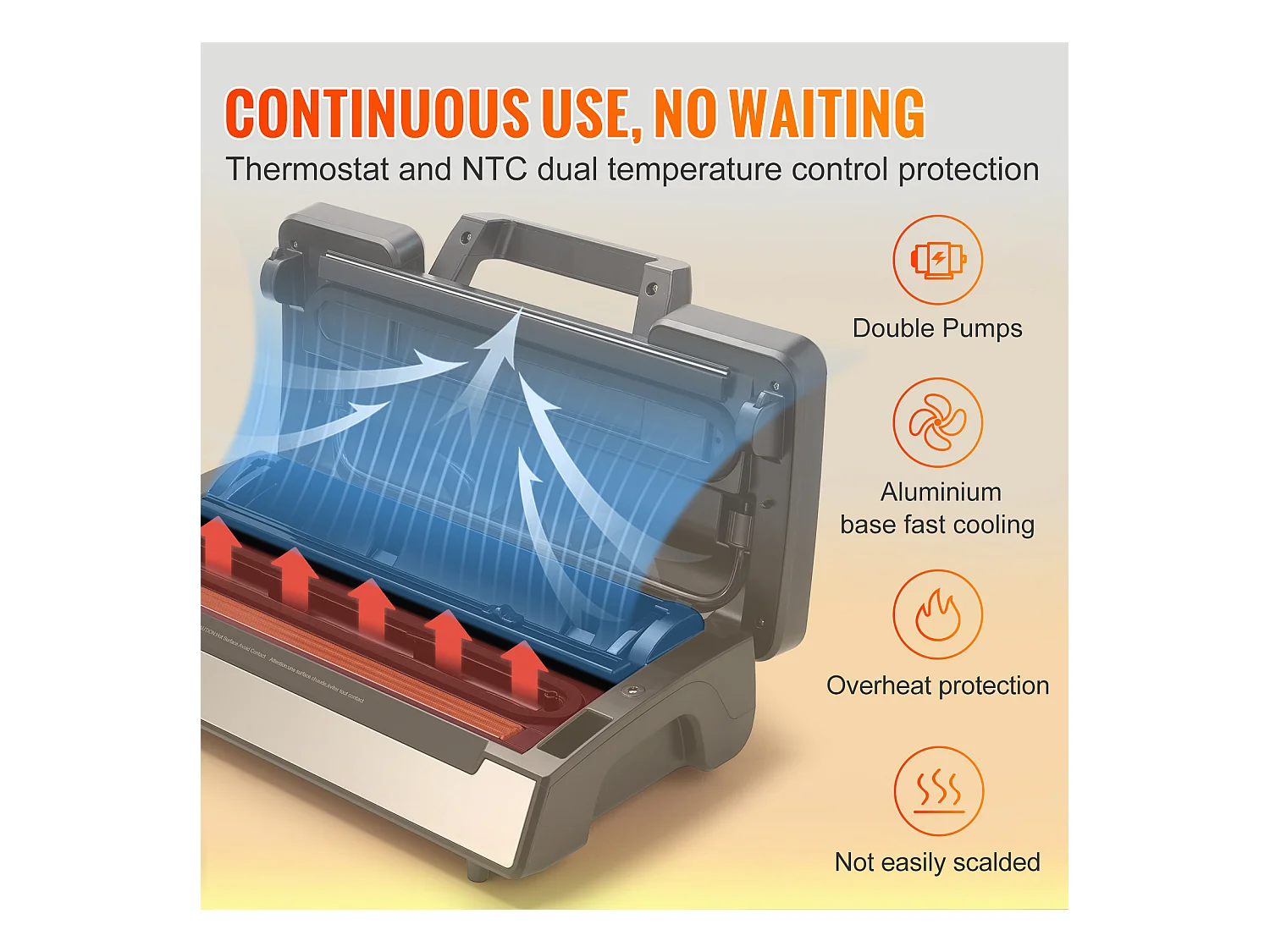 Machine sous Vide SucceBuy Machine à Emballer sous Vide, Économiseur de Conservation des Aliments 90 kPa avec Sacs Scellés