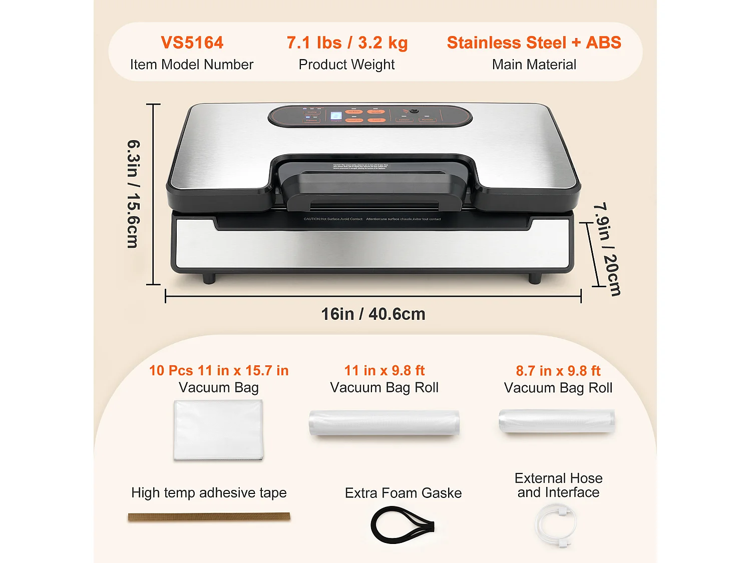 Sous-Vide-Maschine SucceBuy Vakuumierer, 90 kPa Lebensmittelaufbewahrung mit Versiegelten Beuteln