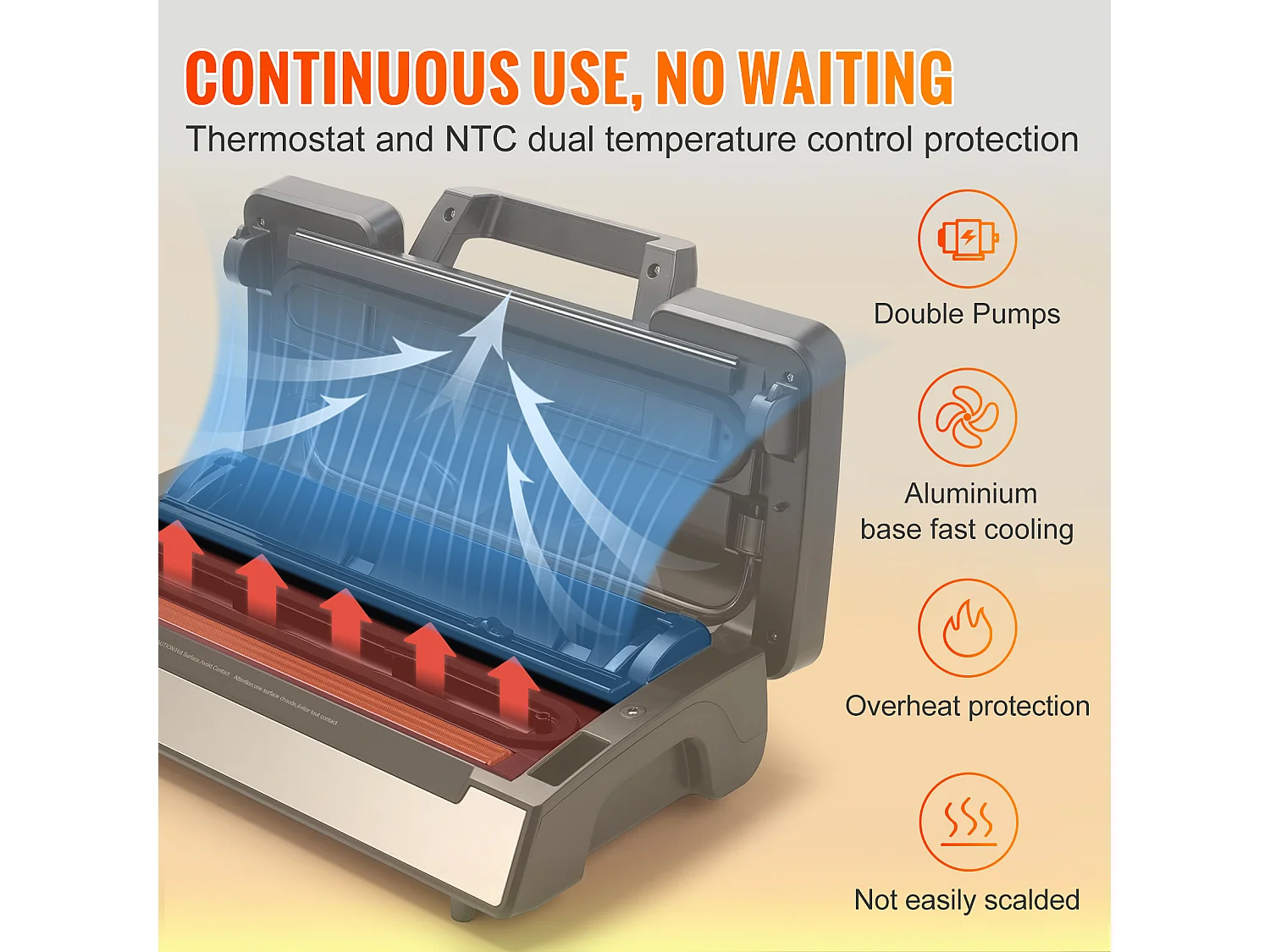 Sous-Vide-Maschine SucceBuy Vakuumierer, 90 kPa Lebensmittelaufbewahrung mit Versiegelten Beuteln