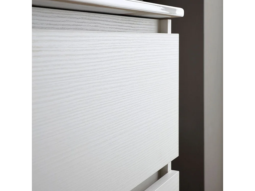 Mobile bagno bianco "Havana Plus" sospeso 2 cassetti base con specchio lavabo integrato in ceramica 80 cm