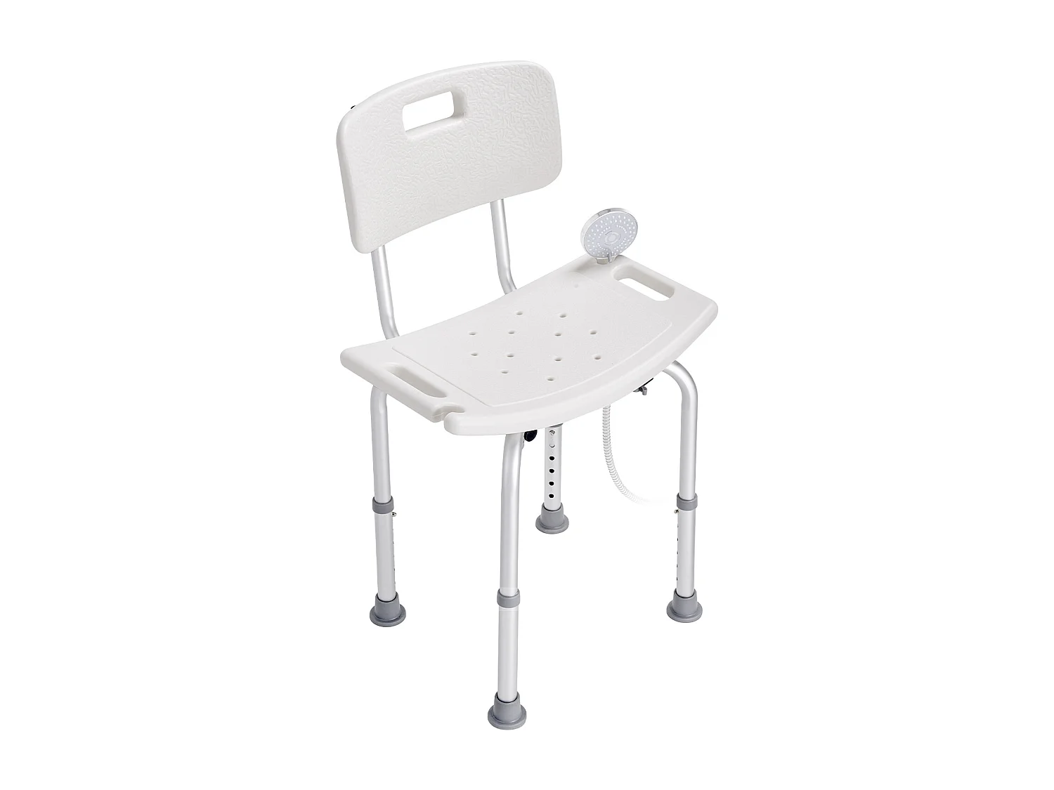 Siège de Douche SucceBuy avec Dossier, Banc de Bain à Hauteur Réglable pour Baignoire, 158,8 kg