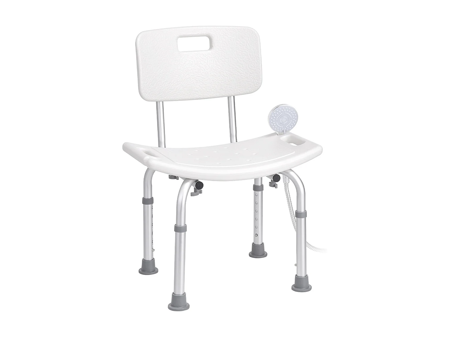 Siège de Douche SucceBuy avec Dossier, Banc de Bain à Hauteur Réglable pour Baignoire, 158,8 kg