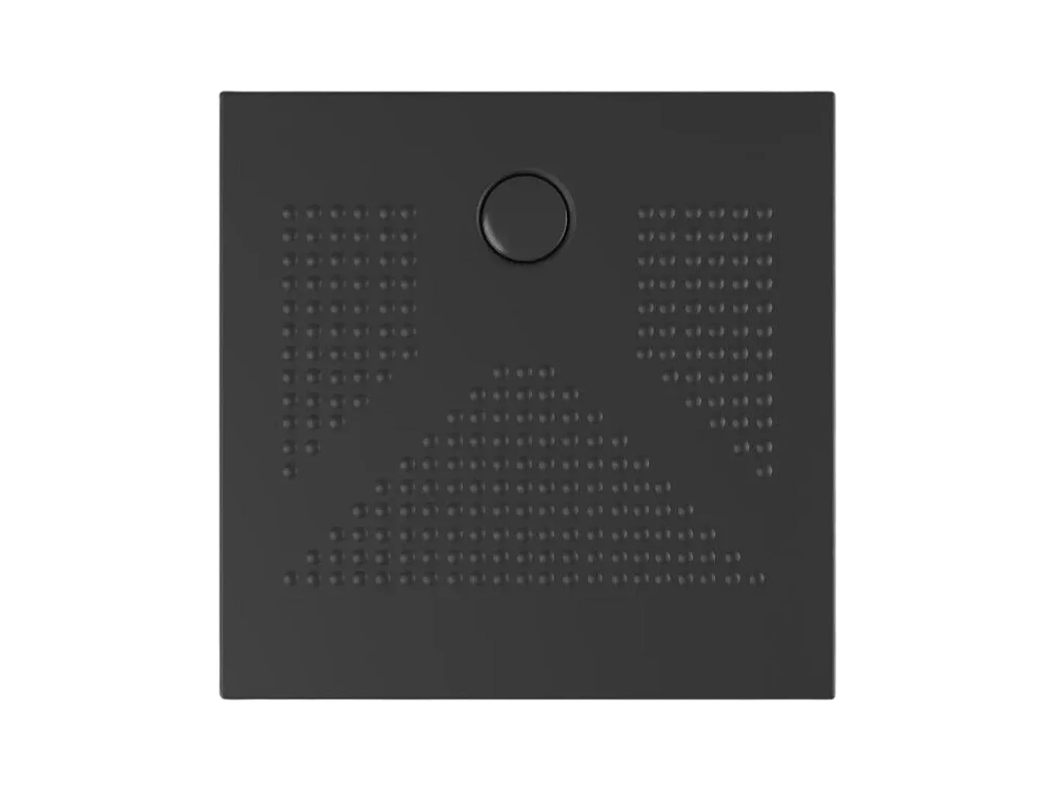 "Denver" quadratische mattschwarze Duschwanne aus dünner, rutschfester Keramik 80x80h cm