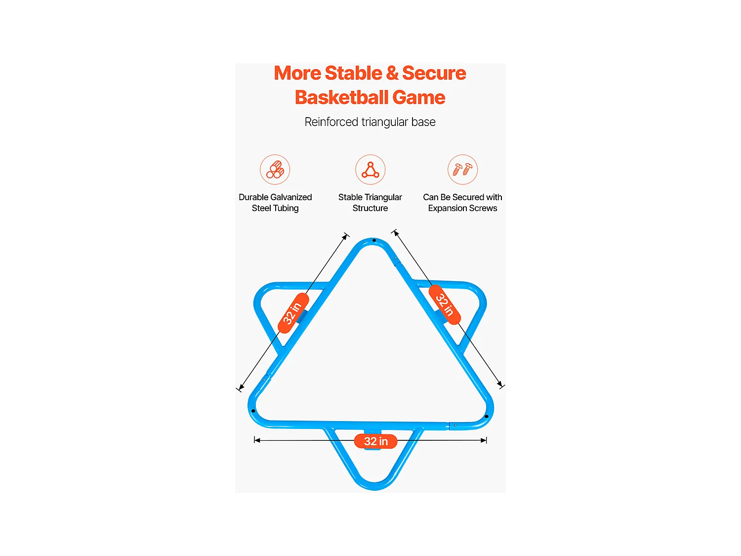 Panier de Basket-ball SucceBuy Panier de Basket-ball pour Enfants, Support Portable à 4 Cerceaux avec Hauteurs Réglables