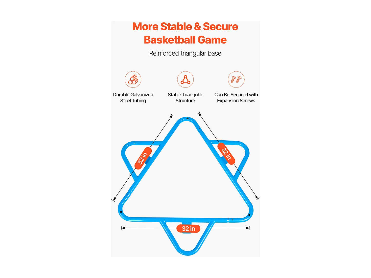 Panier de Basket-ball SucceBuy Panier de Basket-ball pour Enfants, Support Portable à 4 Cerceaux avec Hauteurs Réglables