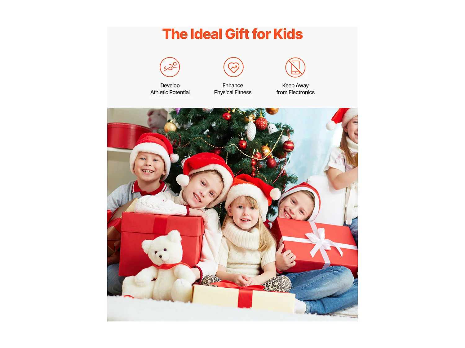 Panier de Basket-ball SucceBuy Panier de Basket-ball pour Enfants, Support Portable à 4 Cerceaux avec Hauteurs Réglables