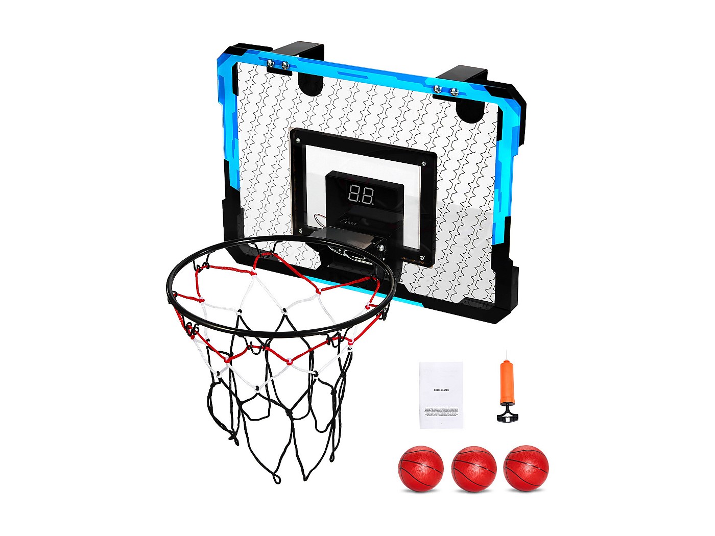 Mini Panier De Basket Pour Enfants - Jeu Portable Avec 20 Balles - Réglable Et Facile à Installer - Pour Intérieur Et Extérieur - Idéal Fêtes Et Jeux En Famille