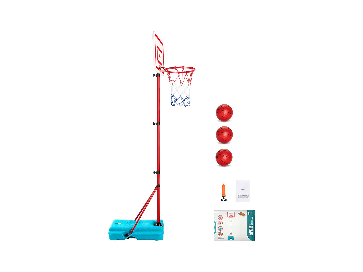 Panier de Basket-ball SucceBuy Panier de Basket-ball pour Enfants, Hauteur Réglable, Portable, pour Enfants