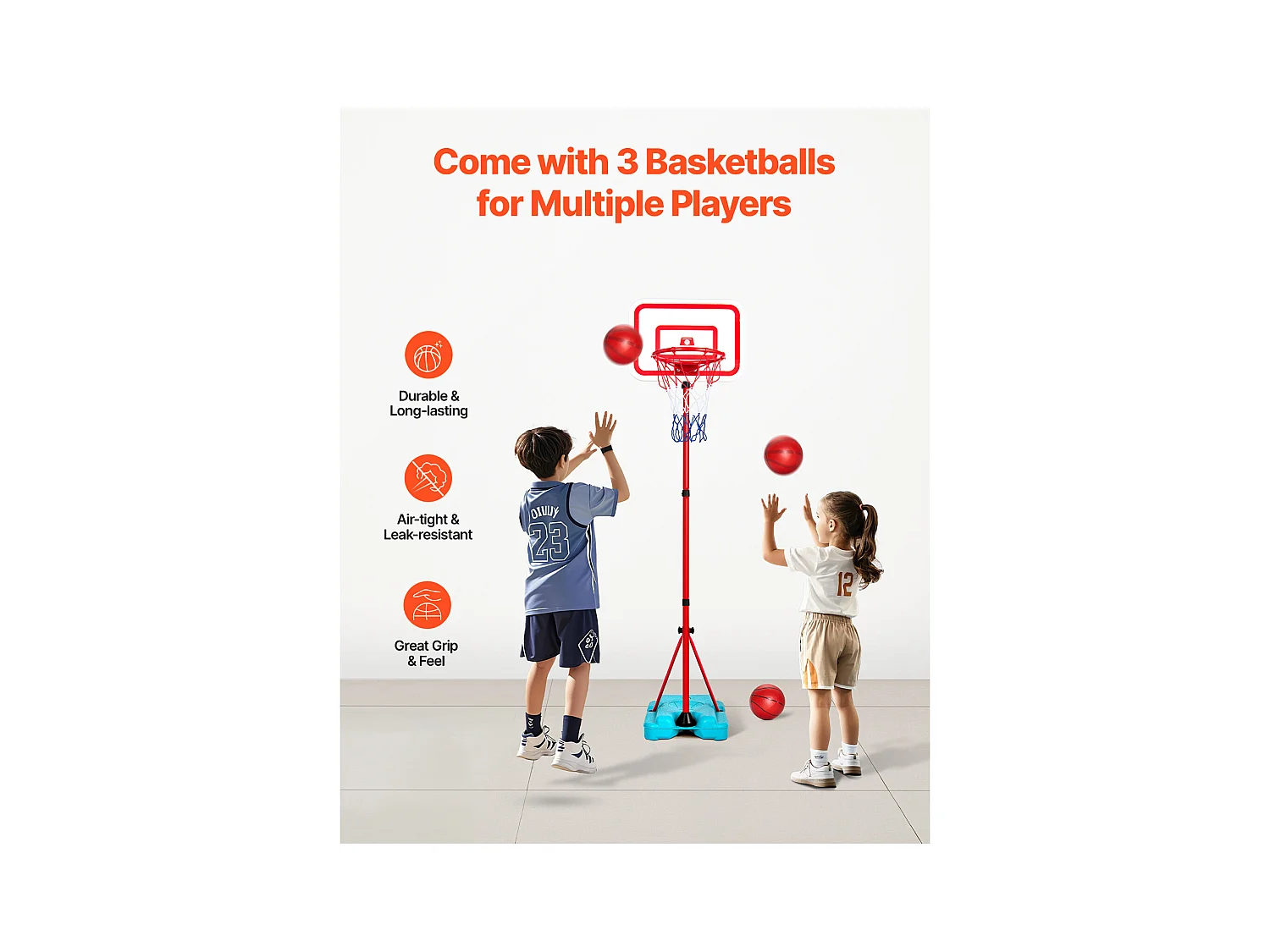 Panier de Basket-ball SucceBuy Panier de Basket-ball pour Enfants, Hauteur Réglable, Portable, pour Enfants