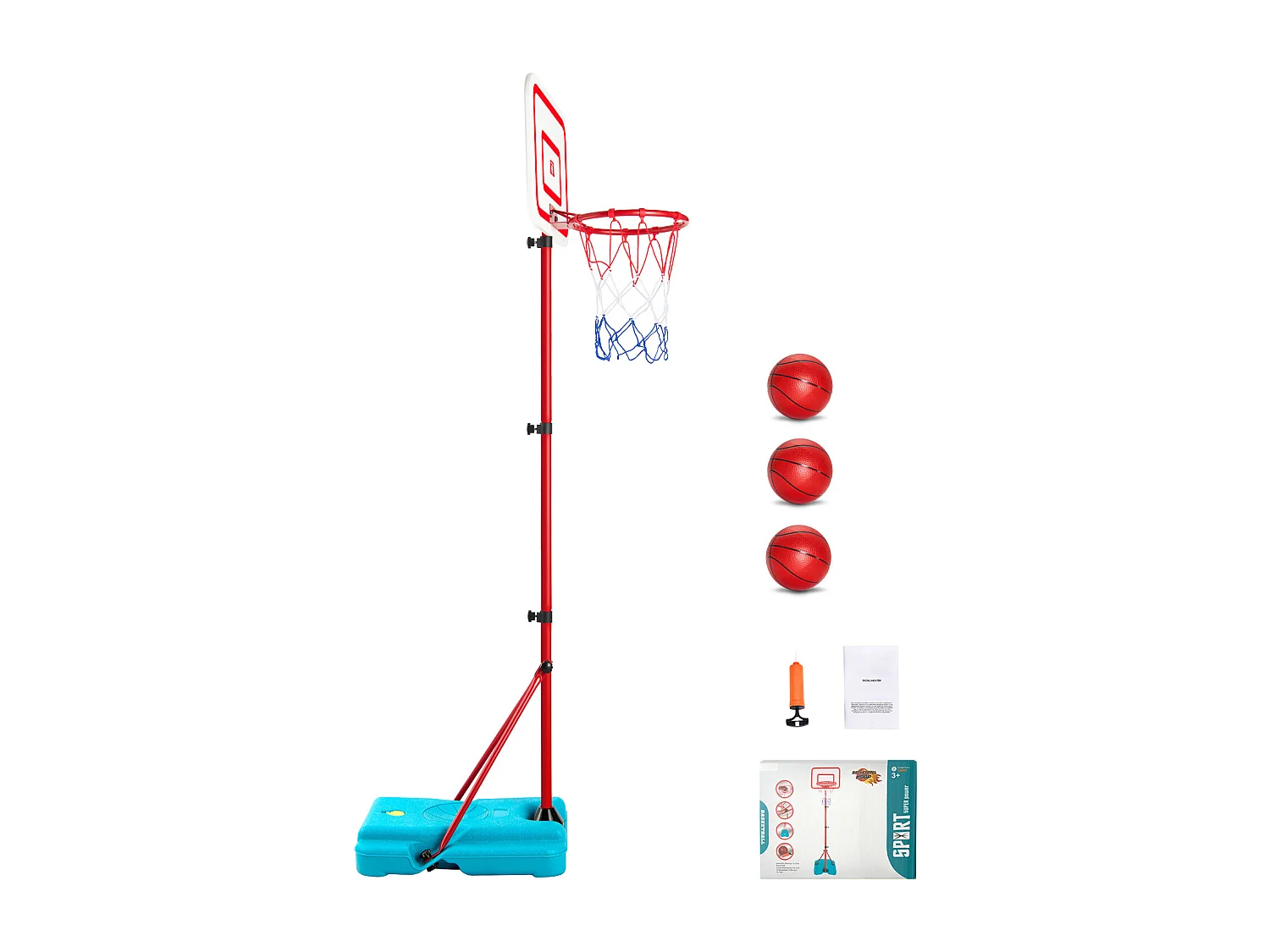 Panier de Basket-ball SucceBuy Panier de Basket-ball pour Enfants, Hauteur Réglable, Portable, pour Enfants