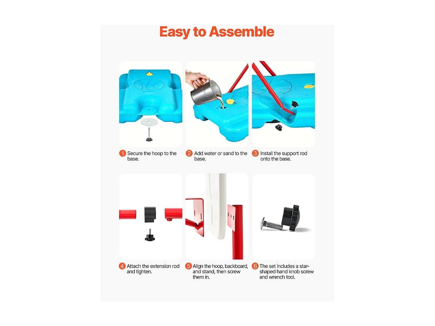 Panier de Basket-ball SucceBuy Panier de Basket-ball pour Enfants, Hauteur Réglable, Portable, pour Enfants