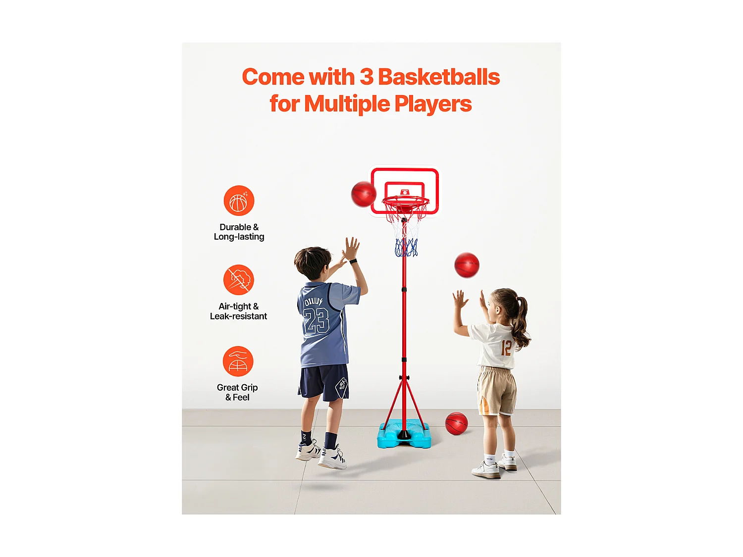 Panier de Basket-ball SucceBuy Panier de Basket-ball pour Enfants, Hauteur Réglable, Portable, pour Enfants