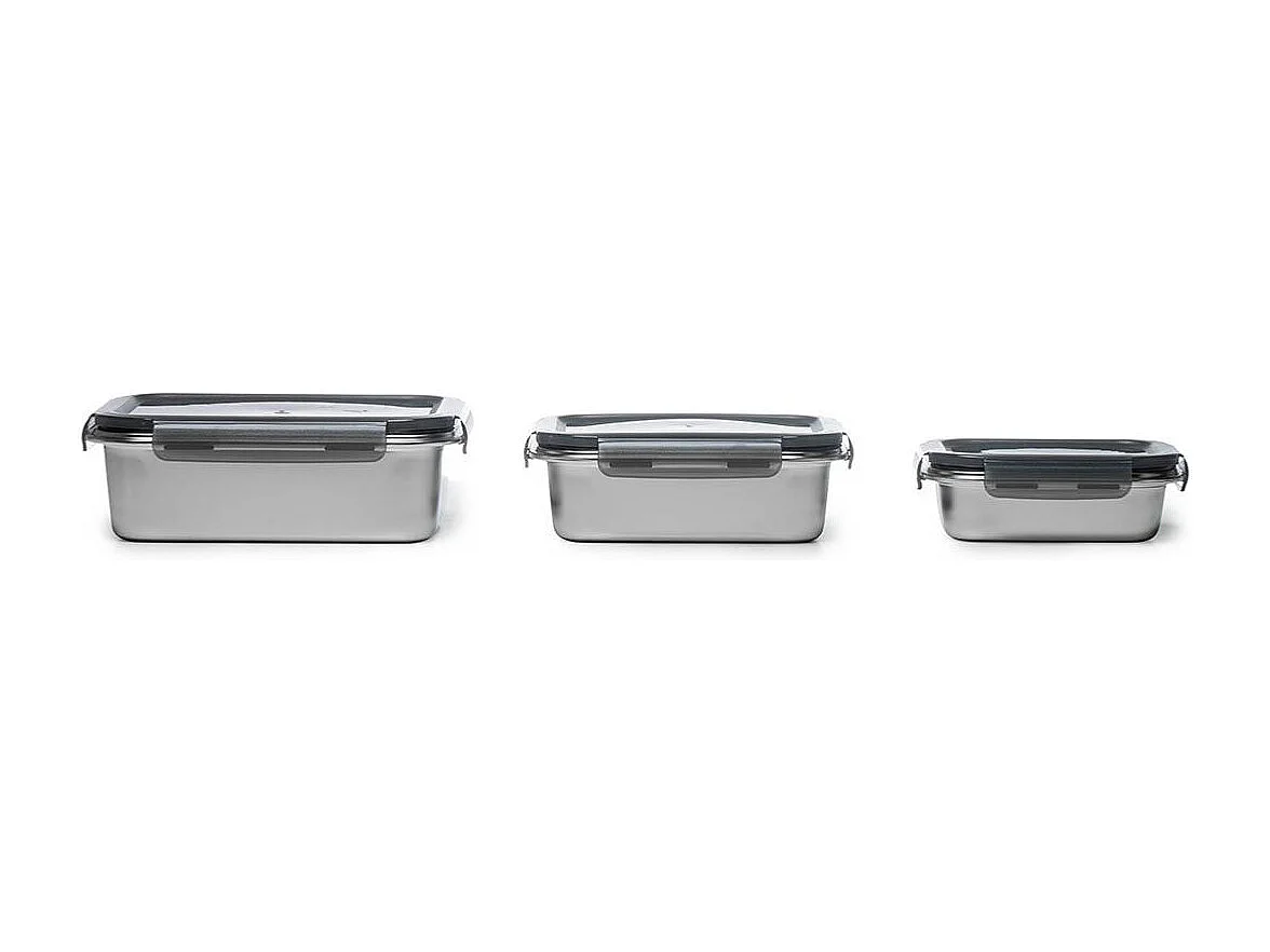 3 boites rectangulaires inox