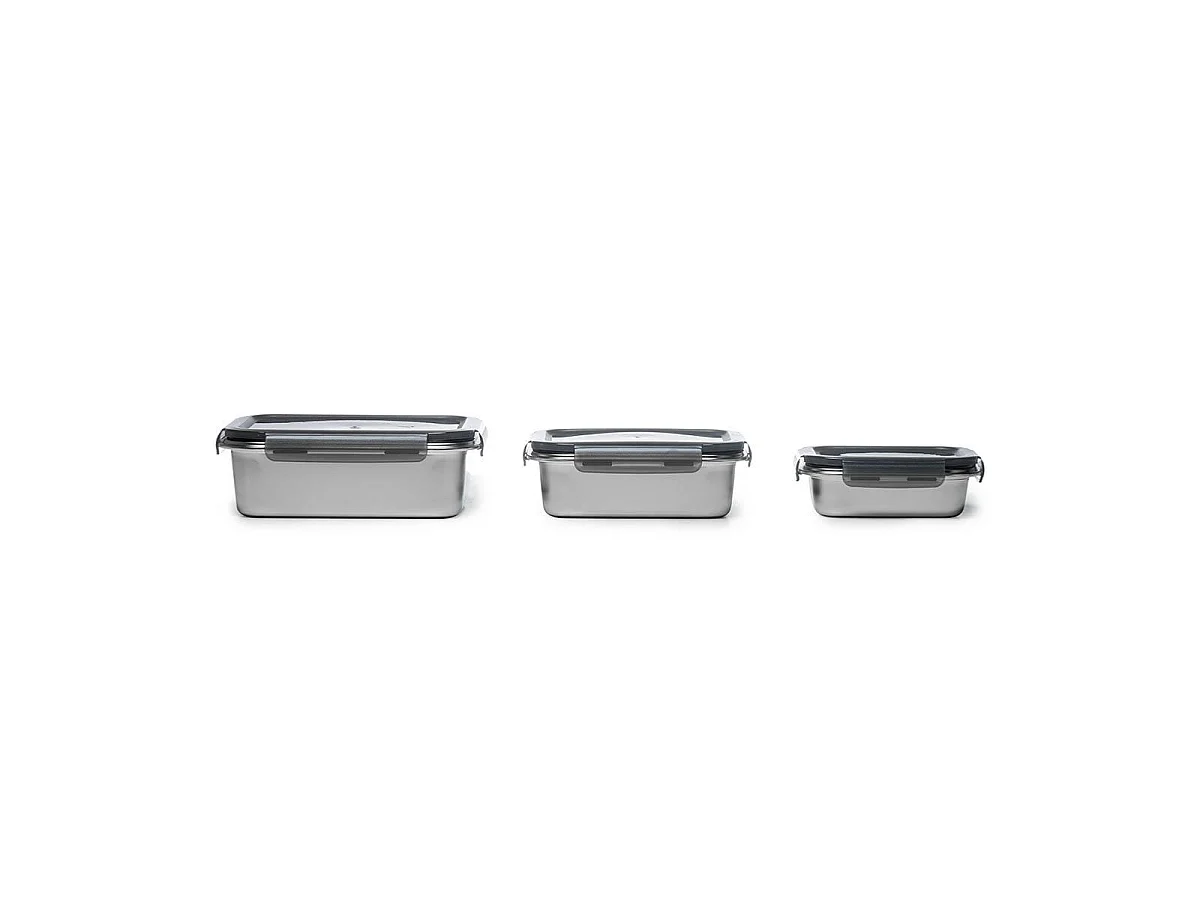 3 boites rectangulaires inox