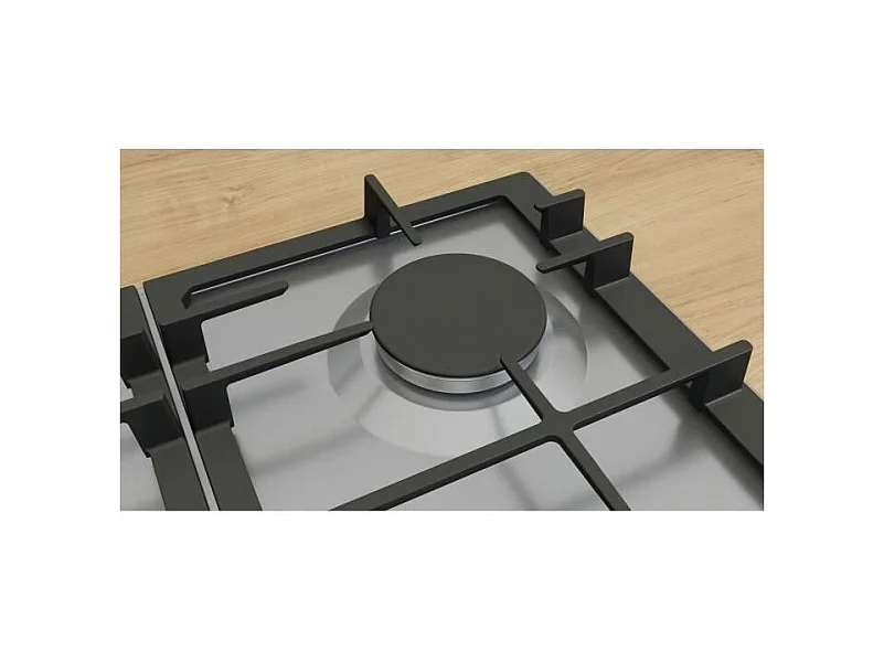 Table de cuisson a gaz - BOSCH Série 6 - 4 foyers - 52 x 58,2 x 4,5 cm - PCP6A5I90 - Inox