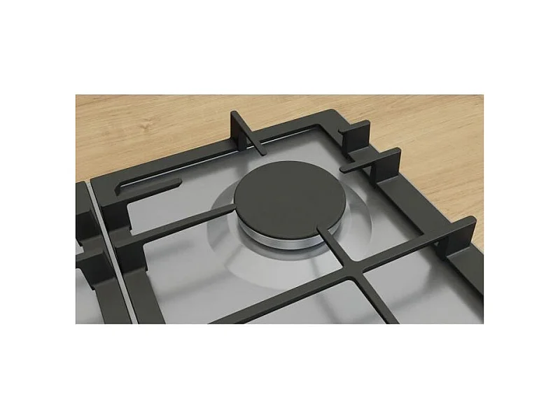 Table de cuisson a gaz - BOSCH Série 6 - 4 foyers - 52 x 58,2 x 4,5 cm - PCP6A5I90 - Inox