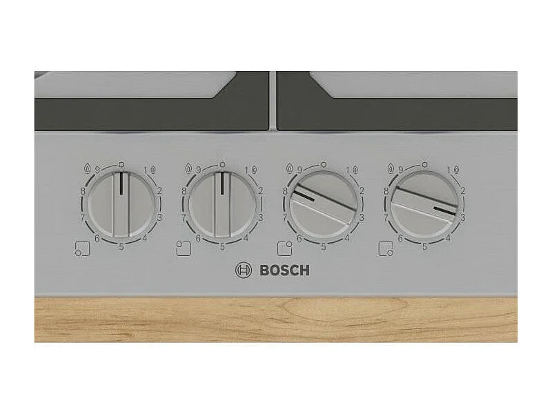 Table de cuisson a gaz - BOSCH Série 6 - 4 foyers - 52 x 58,2 x 4,5 cm - PCP6A5I90 - Inox