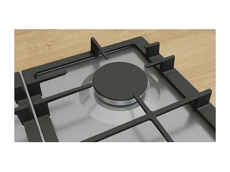 Table de cuisson a gaz - BOSCH Série 6 - 4 foyers - 52 x 58,2 x 4,5 cm - PCP6A5I90 - Inox