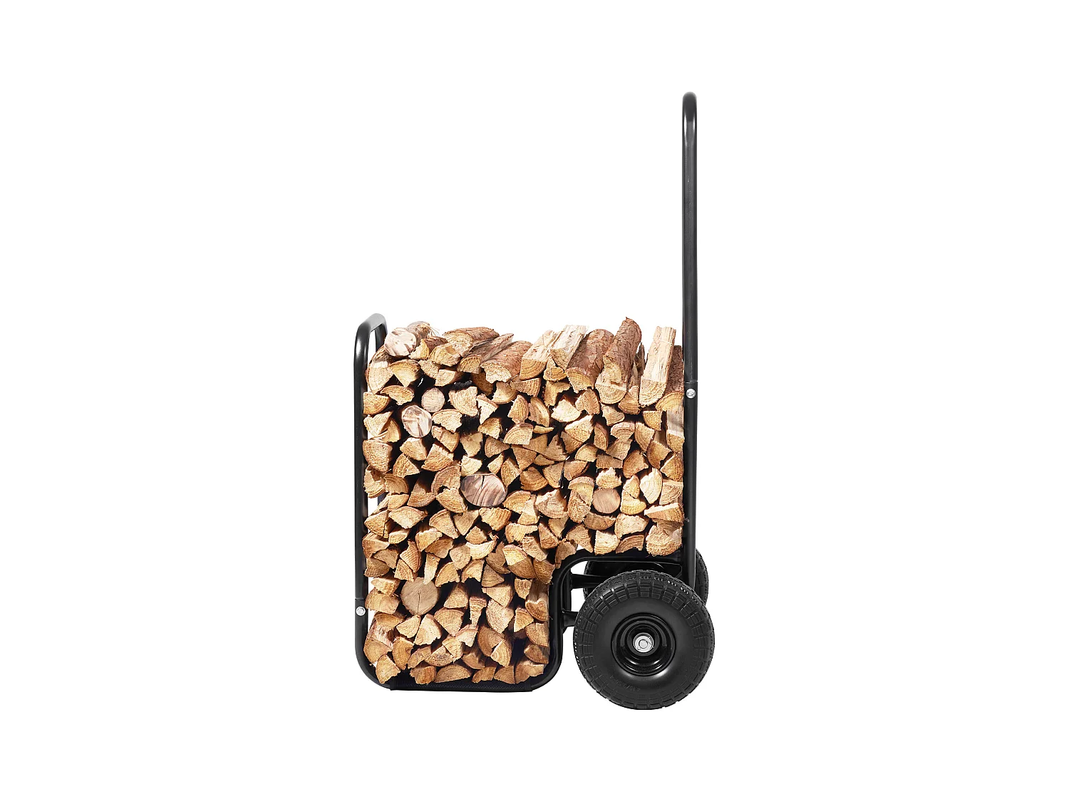 Carrello per Legna da Ardere SucceBuy, Capacità 113,4 kg, Carrello per Legna con Ruote in PU, Carrello