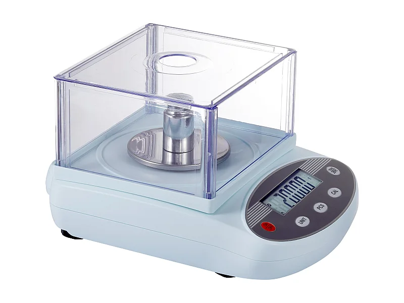 Analytische Weegschaal SucceBuy 500 g x 0,001 g 13 Eenheden, LCD, Windschelde, met Windschelde voor Precise Metingen