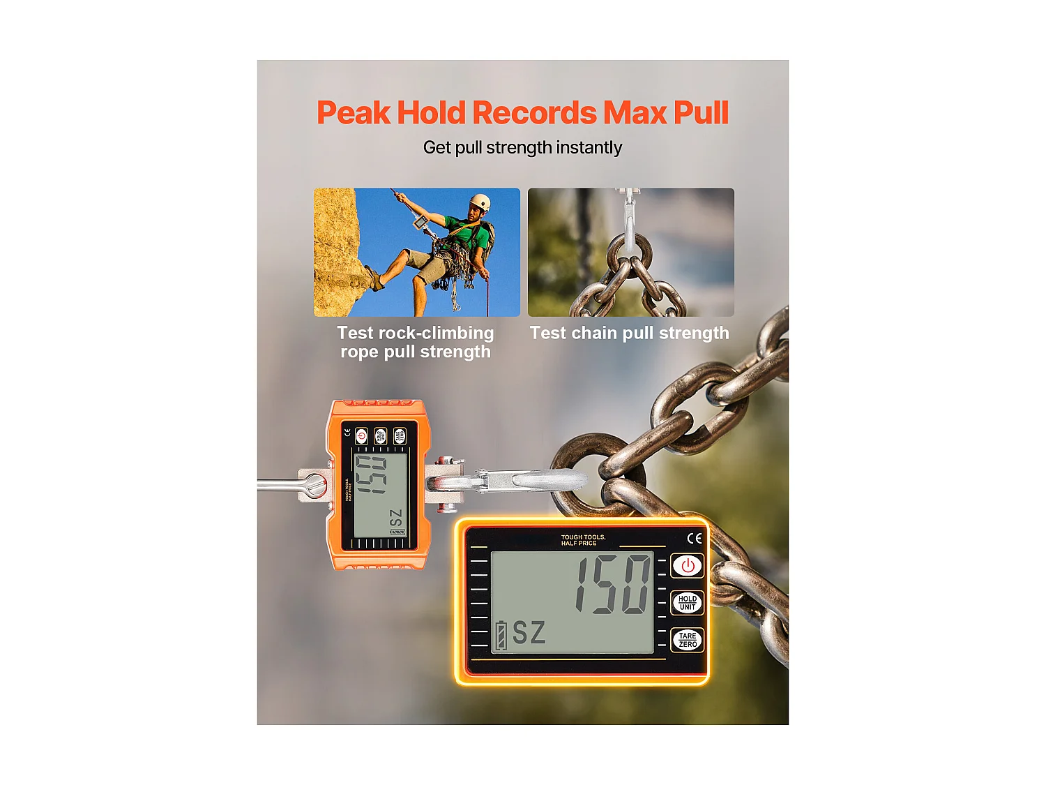 Balance Suspendue Numérique SucceBuy 1000 kg, Boîtier en Aluminium Moulé et Écran LCD, Haute Précision