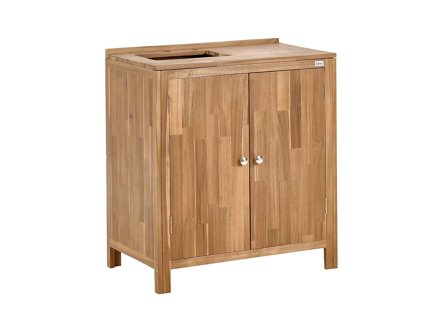 Set cucina da esterno 3 elementi con lavello VENOSA Legno d'acacia Marrone