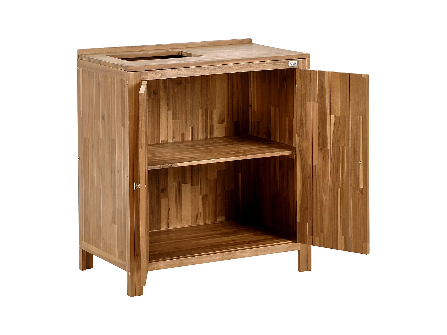 Set cucina da esterno 3 elementi con lavello VENOSA Legno d'acacia Marrone