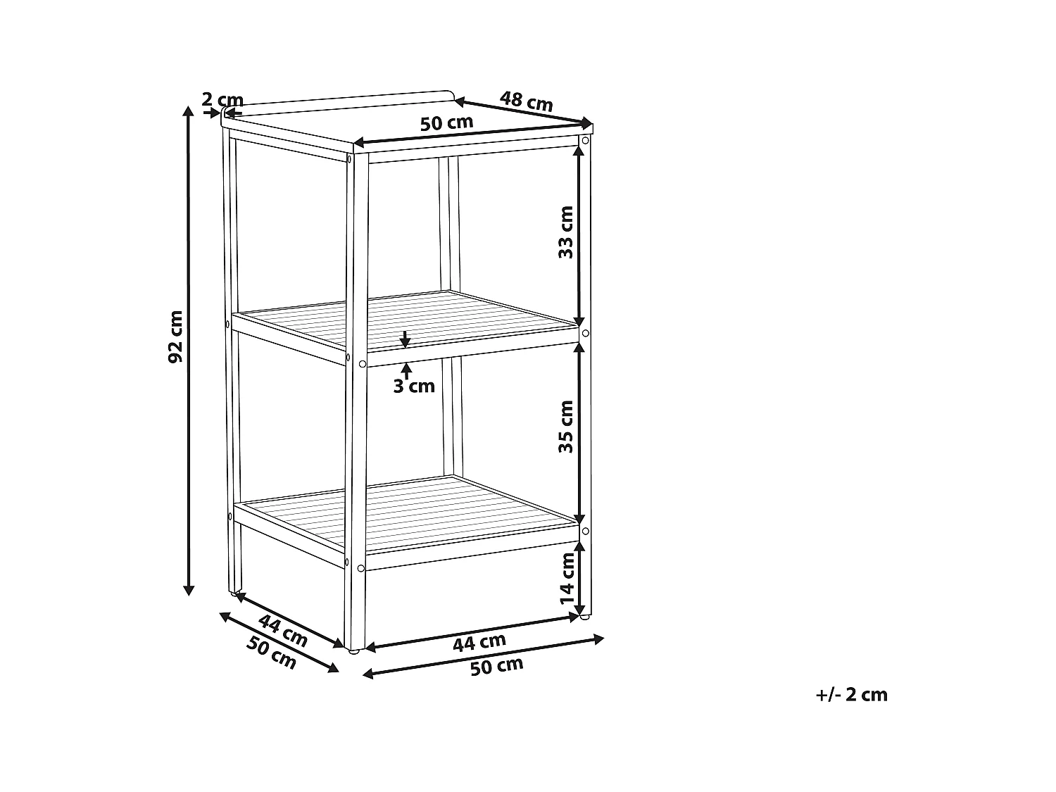 Ilot de cuisine extérieure IVREA Bois d'acacia certifié Marron