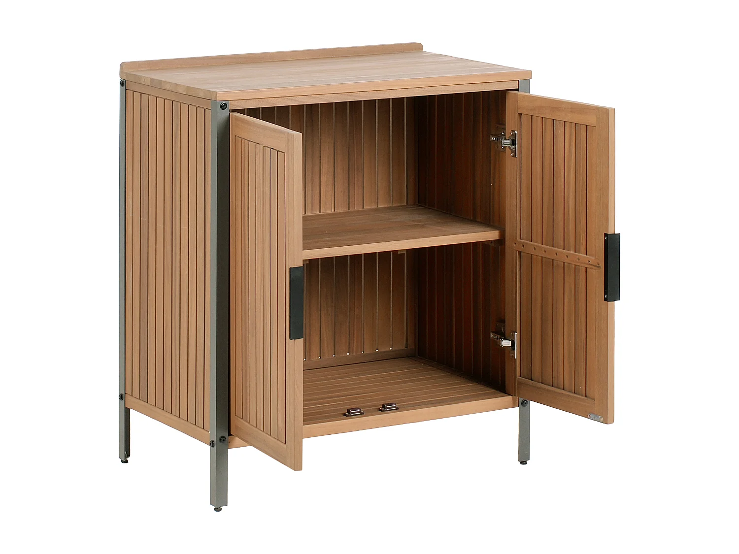 Meuble de cuisine d'extérieur IVREA Bois d'acacia certifié Marron