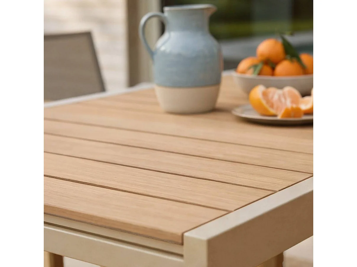 Mesa de jardín lunar en aluminio Ayden