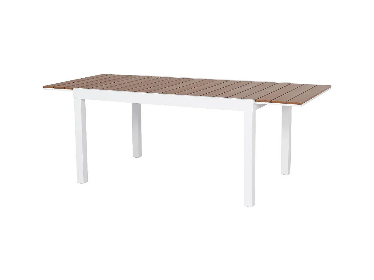 Table de jardin blanche en aluminium Ayden