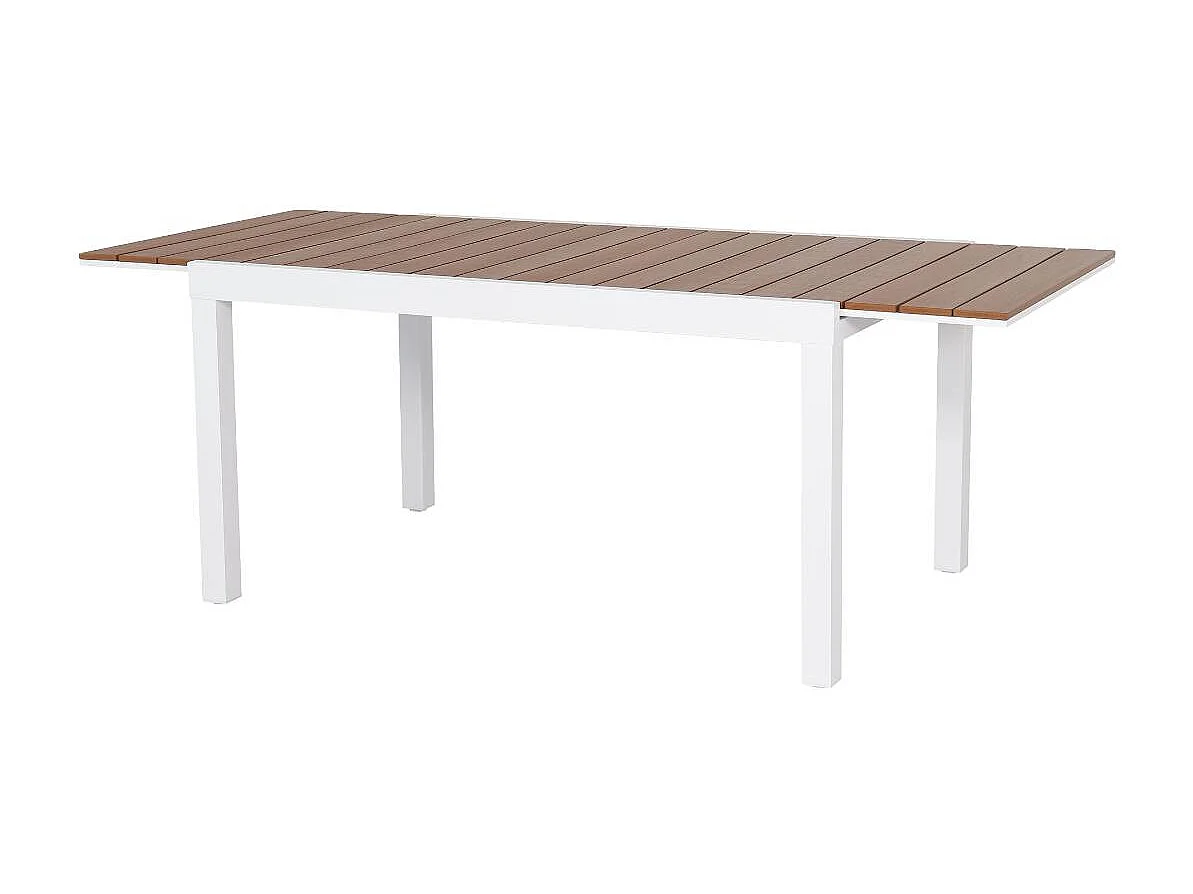 Table de jardin blanche en aluminium Ayden