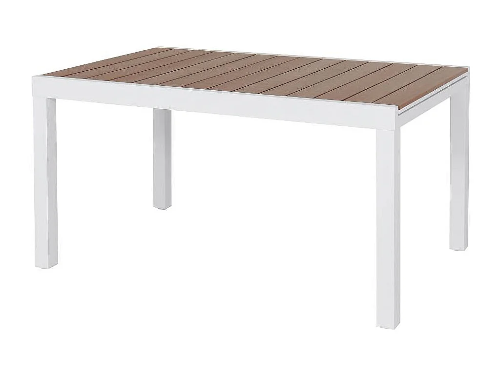 Mesa de jardín blanco en aluminio Ayden