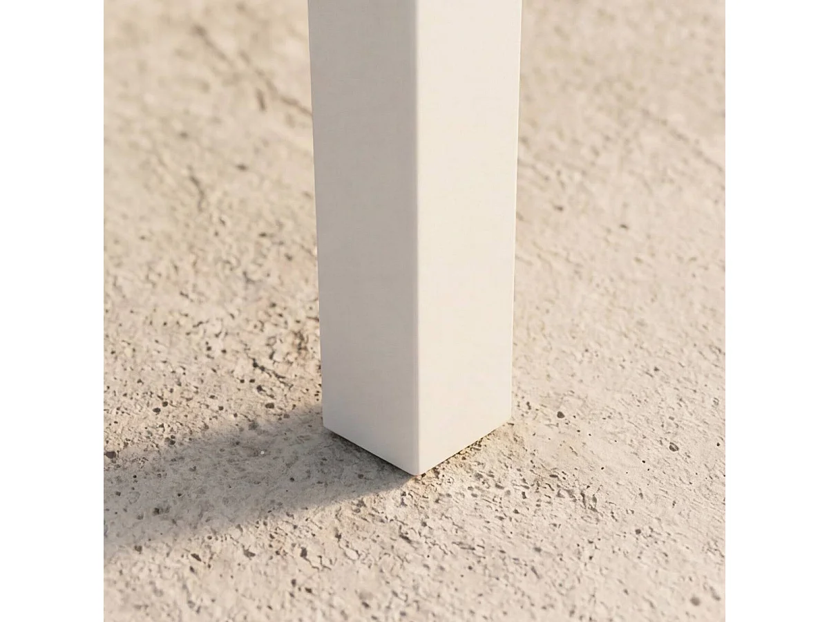 Mesa de jardín blanco en aluminio Ayden