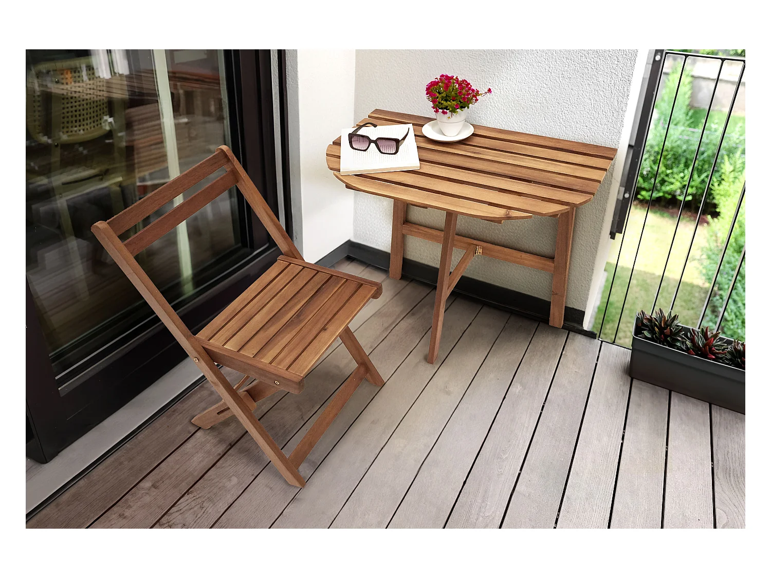 Outdoor Bistrotisch OSIGO 44 cm 70 cm Braun