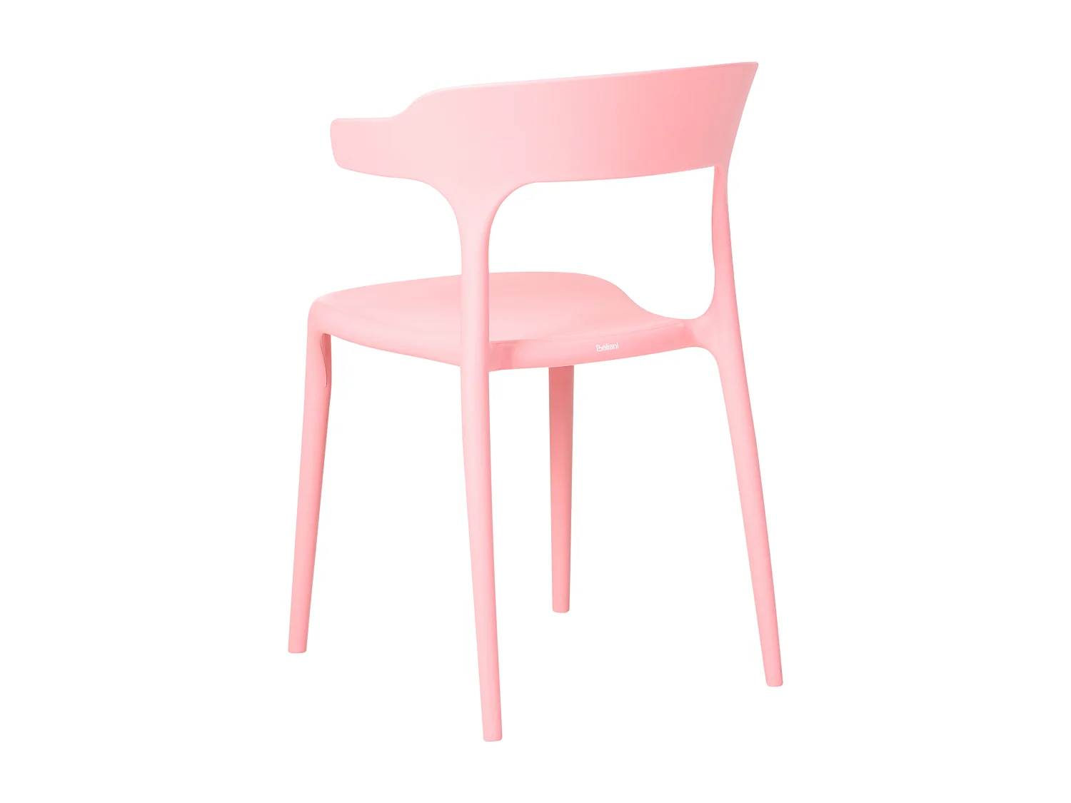 Indoor und Outdoor Stuhl 4er Set Kunststoff rosa stapelbar Skandi modern Gubbio