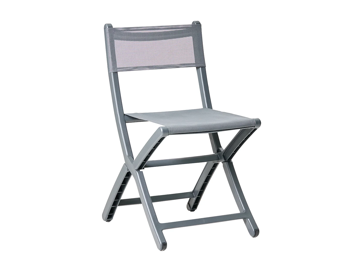 Lot de 4 chaises de jardin TALCA Gris foncé
