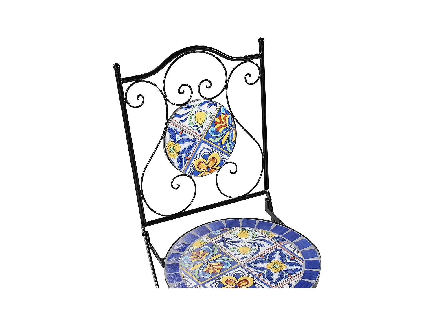 Set di 2 sedie da giardino CORIANO Pieghevole Metallo Nero