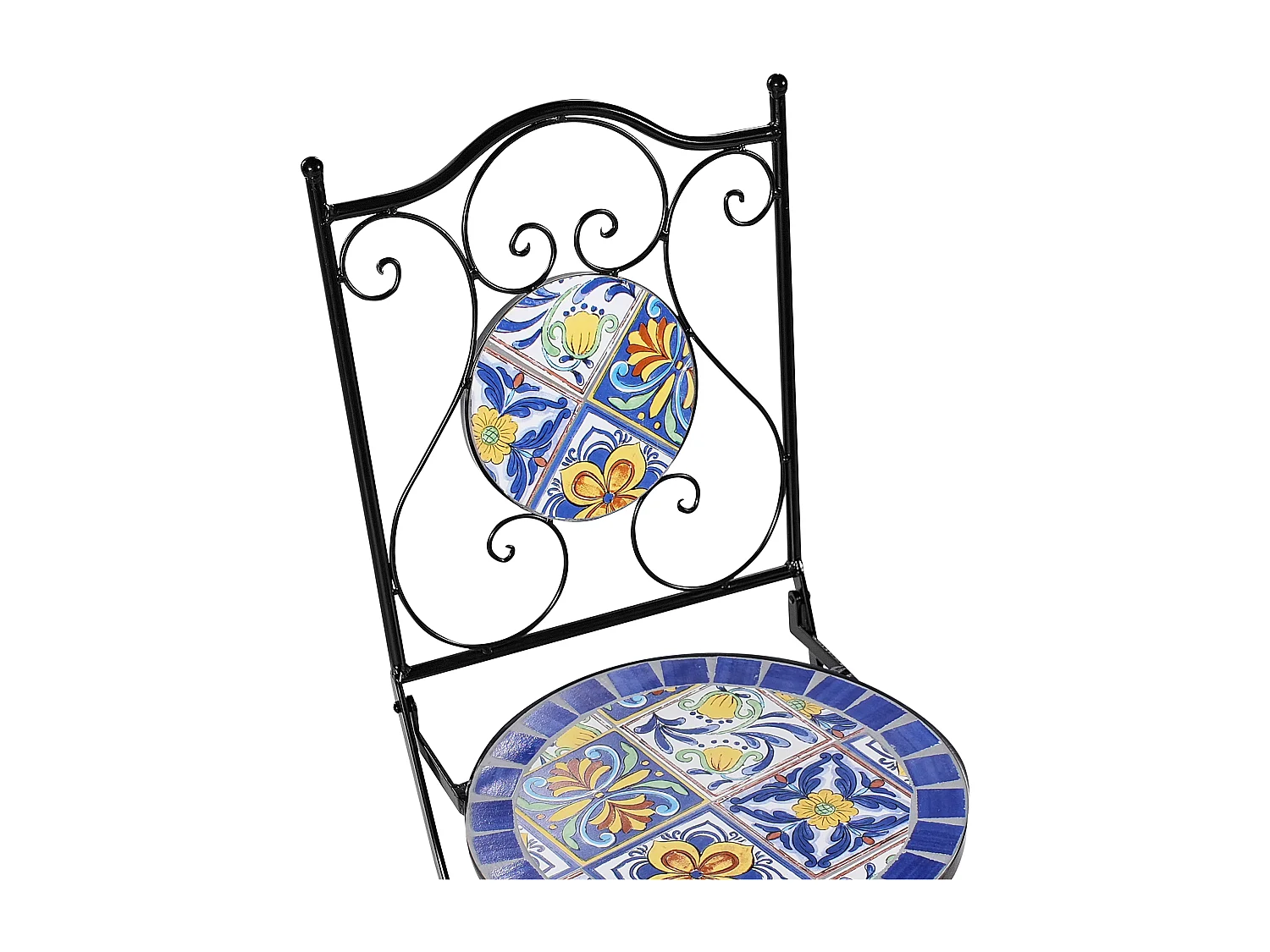 Lot de 2 chaises de jardin CORIANO Pliant Métal Noir